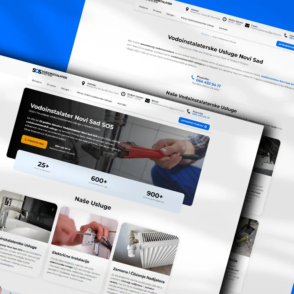 Vodoinstalater Novi Sad SOS